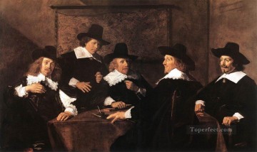 Frans Hals Painting - Regents Of The St Elizabeth Hospital Of Haarlem portrait Dutch Golden Age Frans Hals